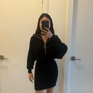 Staud Kirby Black Sweater Dress
